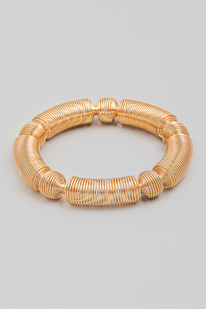 Metallic Spiral Spring Bangle Bracelet