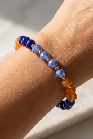 Semi Precious Stone Beaded Stretch Bracelet