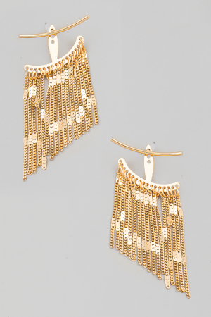 Multi Chain Fringe Earrings