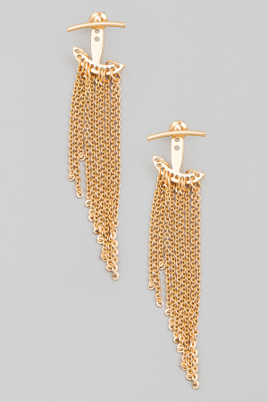 Mini Chain Dangle Fringe Earrings