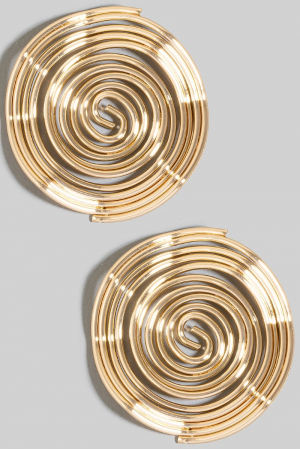 Metallic Wire Spiral Stud Drop Earrings