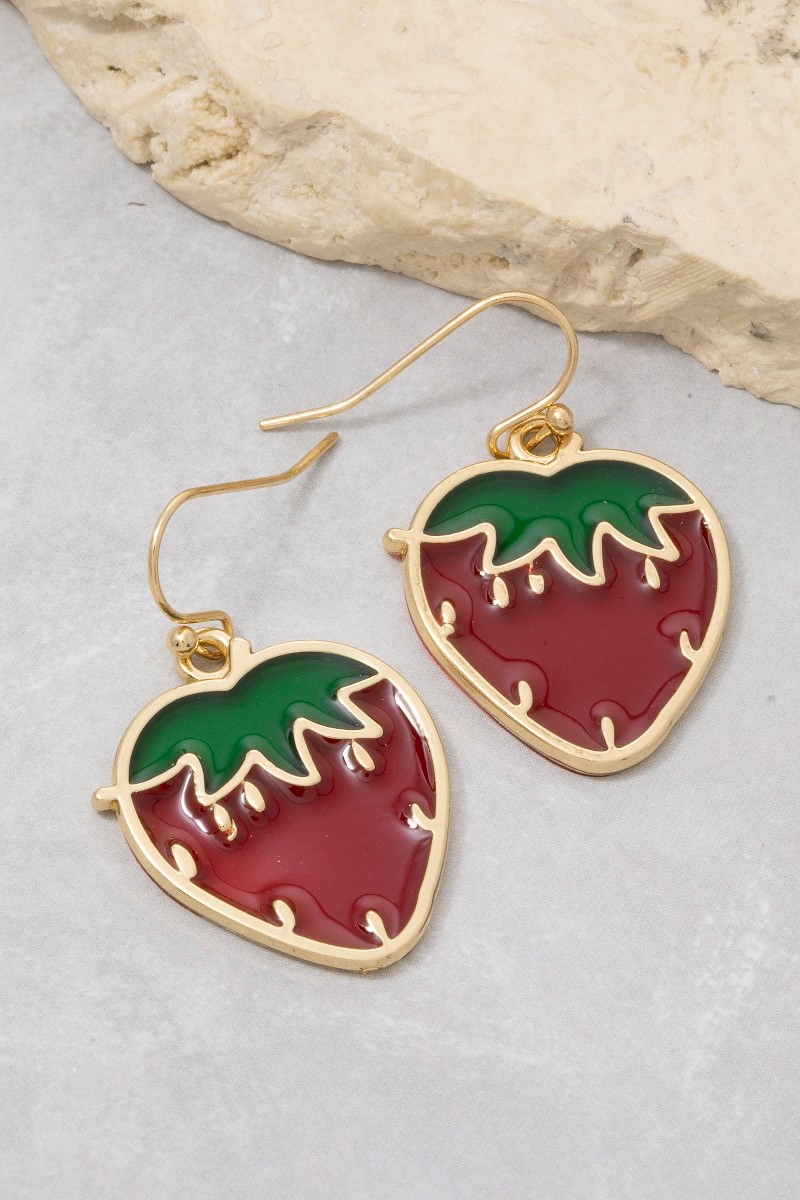 Vibrant Resin Fruit Dangle Hook Earrings