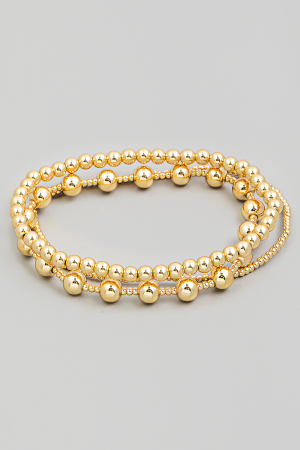Ball Beaded Stackable Strech Bracelet