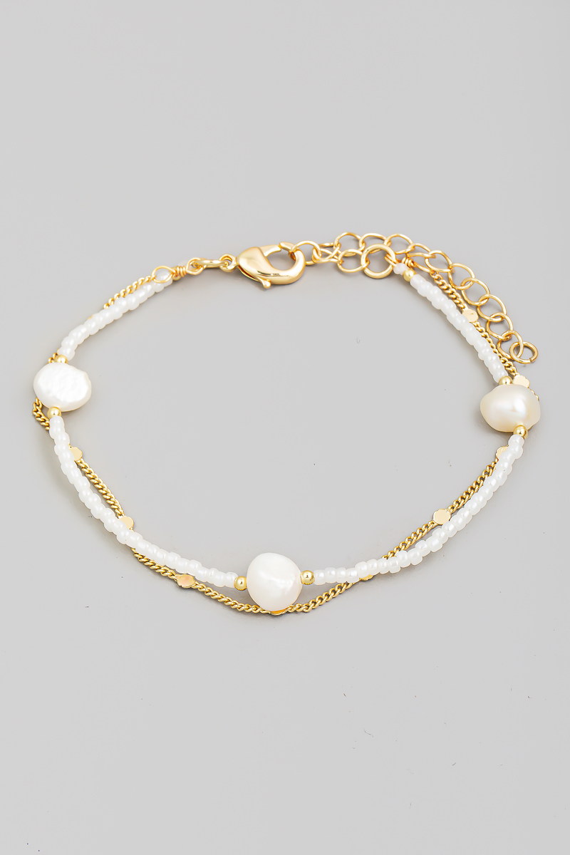 Mini Beads And Chain Bracelet Set