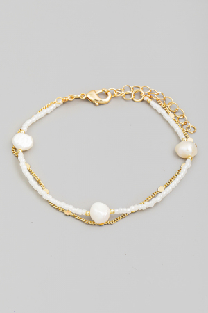 Mini Beads And Chain Bracelet Set
