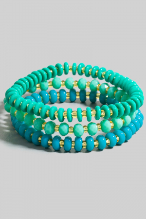 Stone And Glass Beaded Bracelet