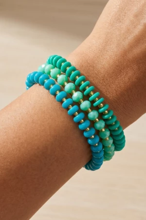 Stone And Glass Beaded Bracelet