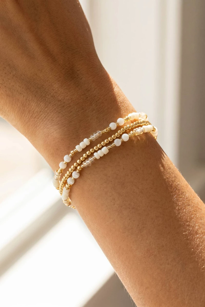 3-Piece Beaded Stretch Bracelet Set