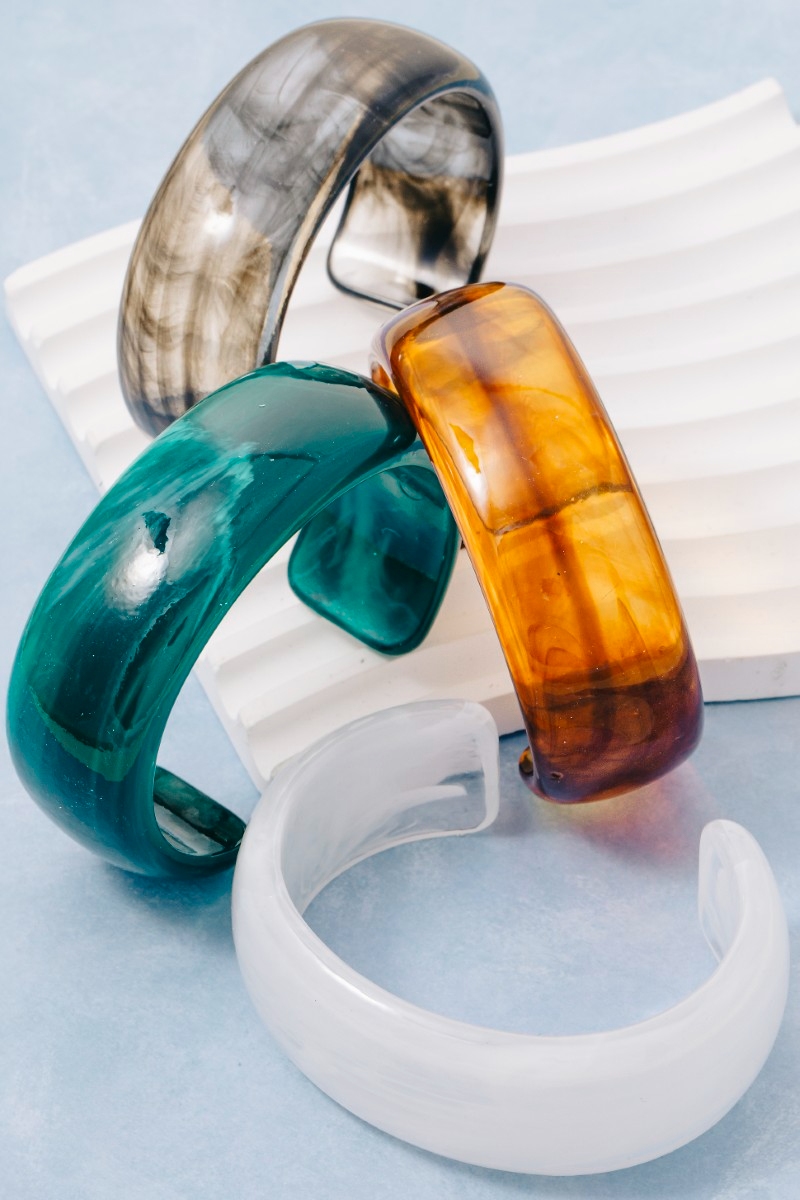 Solid Resin Wide Cuff Bracelet