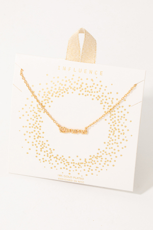 Handwritten Heart Mama Charm Necklace