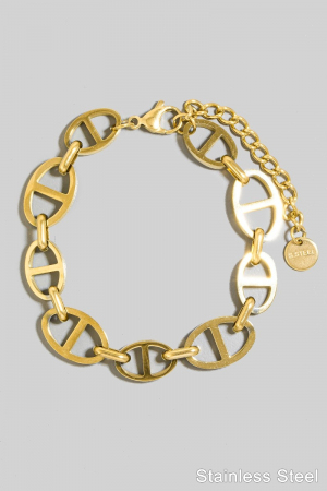 Stainless Steel Anchor Chain Link Bracelet