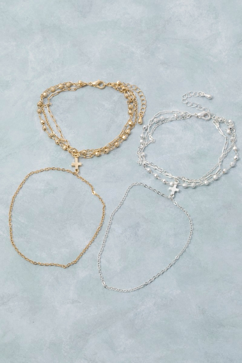 Cross Multi Chain Hand Bracelet