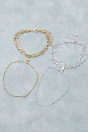 Cross Multi Chain Hand Bracelet