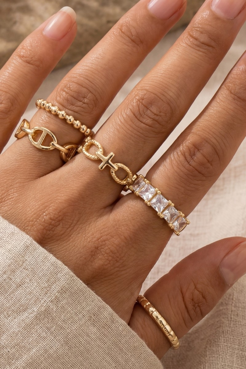 Five Piece Assorted Rings Set