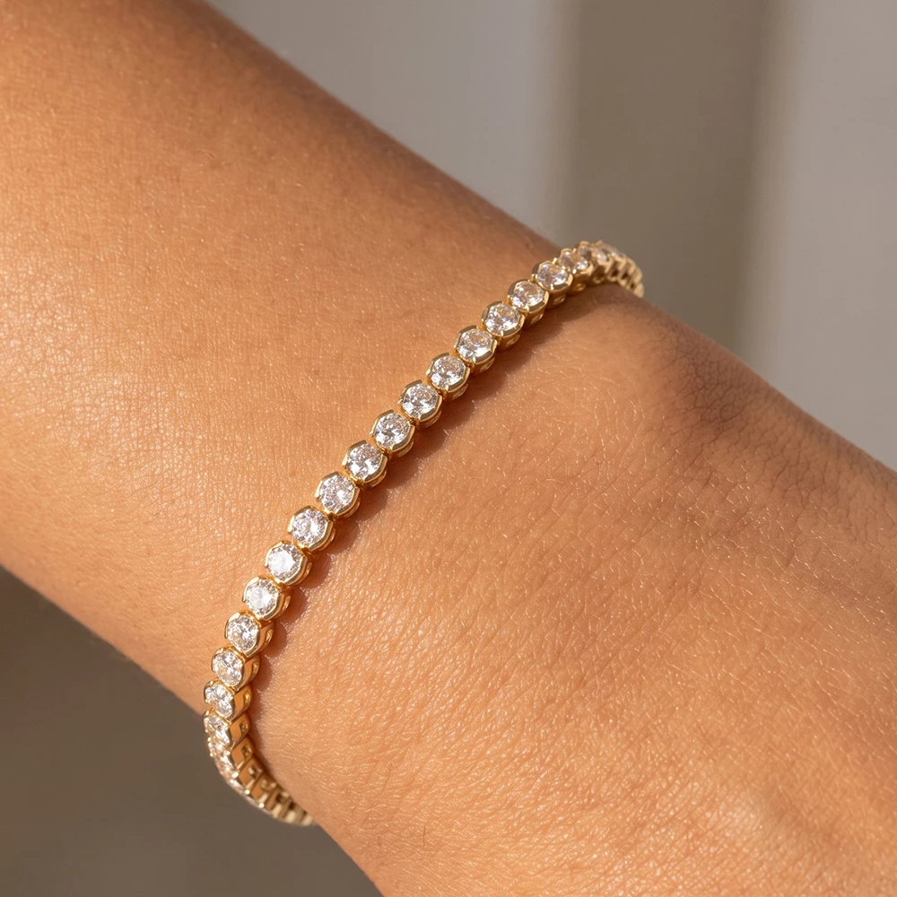 Classic Round Cz Tennis Bracelet