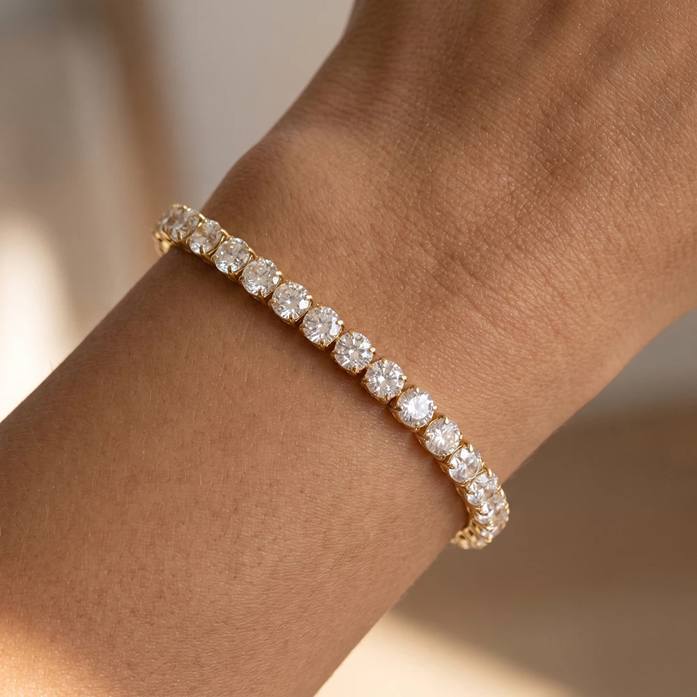 Bold Oval Cz Tennis Bracelet