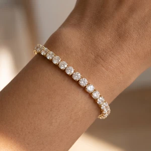 Bold Oval Cz Tennis Bracelet