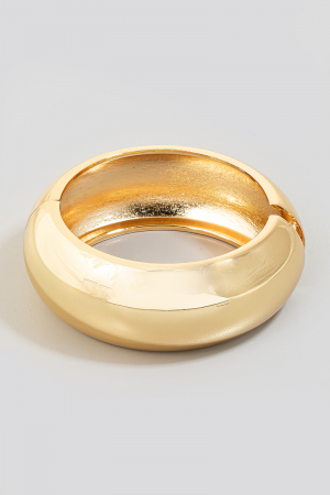 Large Rounded Hinge Bangle Bracelet