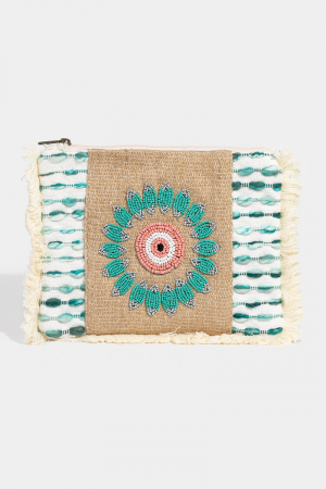 Evil Eye Tassel Fringe Cosmetic Bag