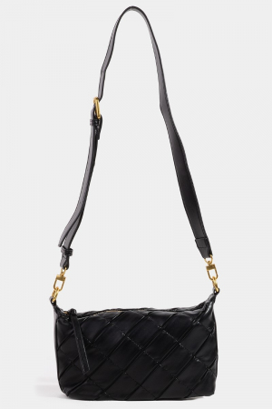 Leather Woven Hand Bag