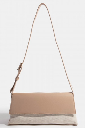 Modern 2 Tone Rectangular Hand Bag