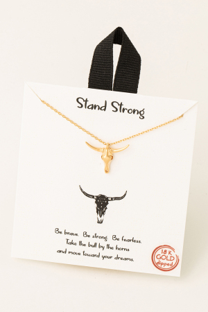 Long Horn Pendant Necklace