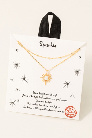 Gold Dipped Opal Star Pendant Necklace