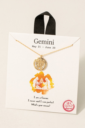 Constellation Zodiac Pendant Necklace