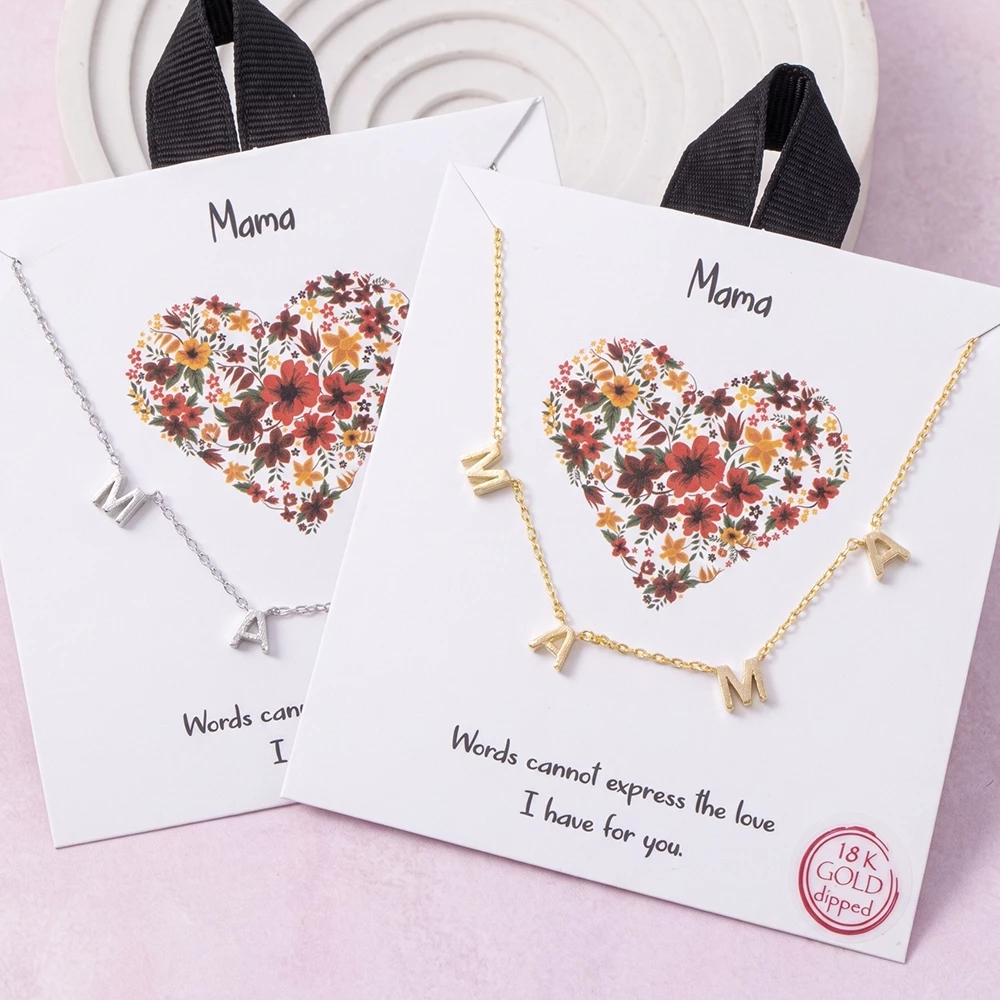 Mama Letter Station Chain Necklace