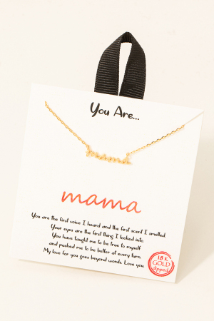 Gold Dipped Mama Pendant Necklace