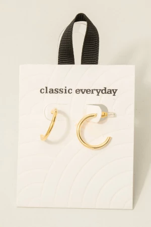 20Mm Dainty Tube Hoop Earrings