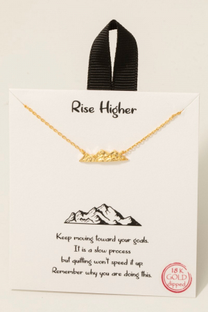 Gold Dipped Mountain Range Pendant Necklace