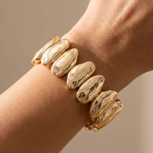 Chunky Oval Nugget Stretch Bracelet