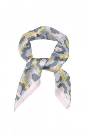 Assorted Flower Pattern Square Scarf