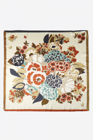 Multi Flower Print Bandana Scarf