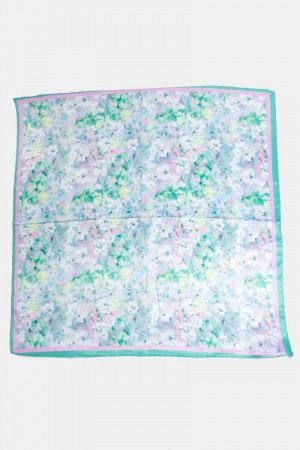 Vibrant Floral Square Bandana Scarf