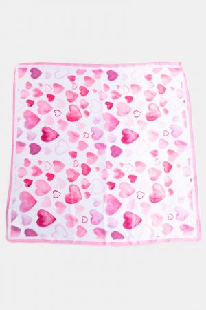 Heart Pattern Square Bandana Scarf