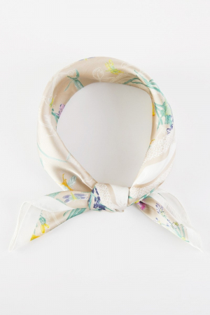 Assorted Square Flower Print Scarf
