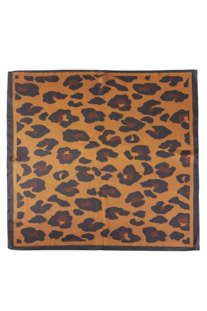 Leopard Print Square Scarf