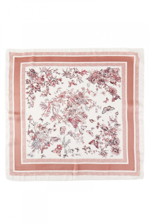 Assorted Flower And Butterfly Print Scarf