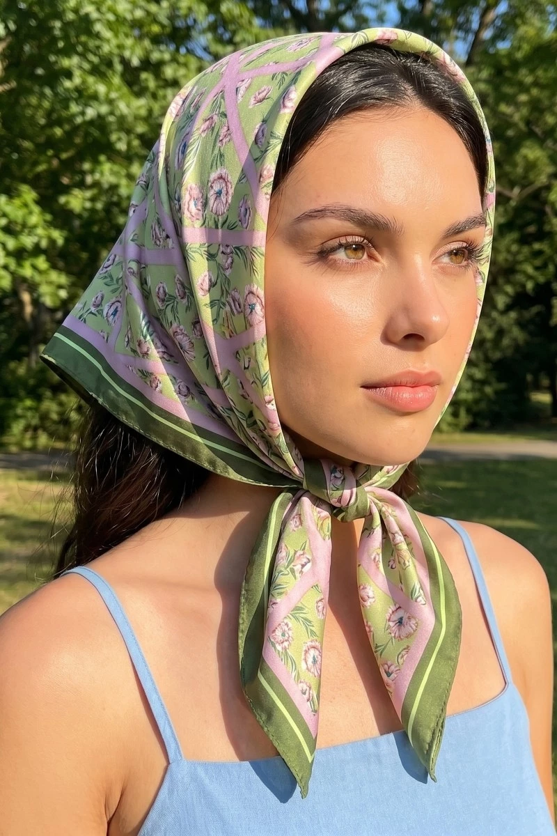 Multi Flower Print Scarf