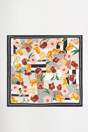 Abstract Floral Art Print Bandana Scarf
