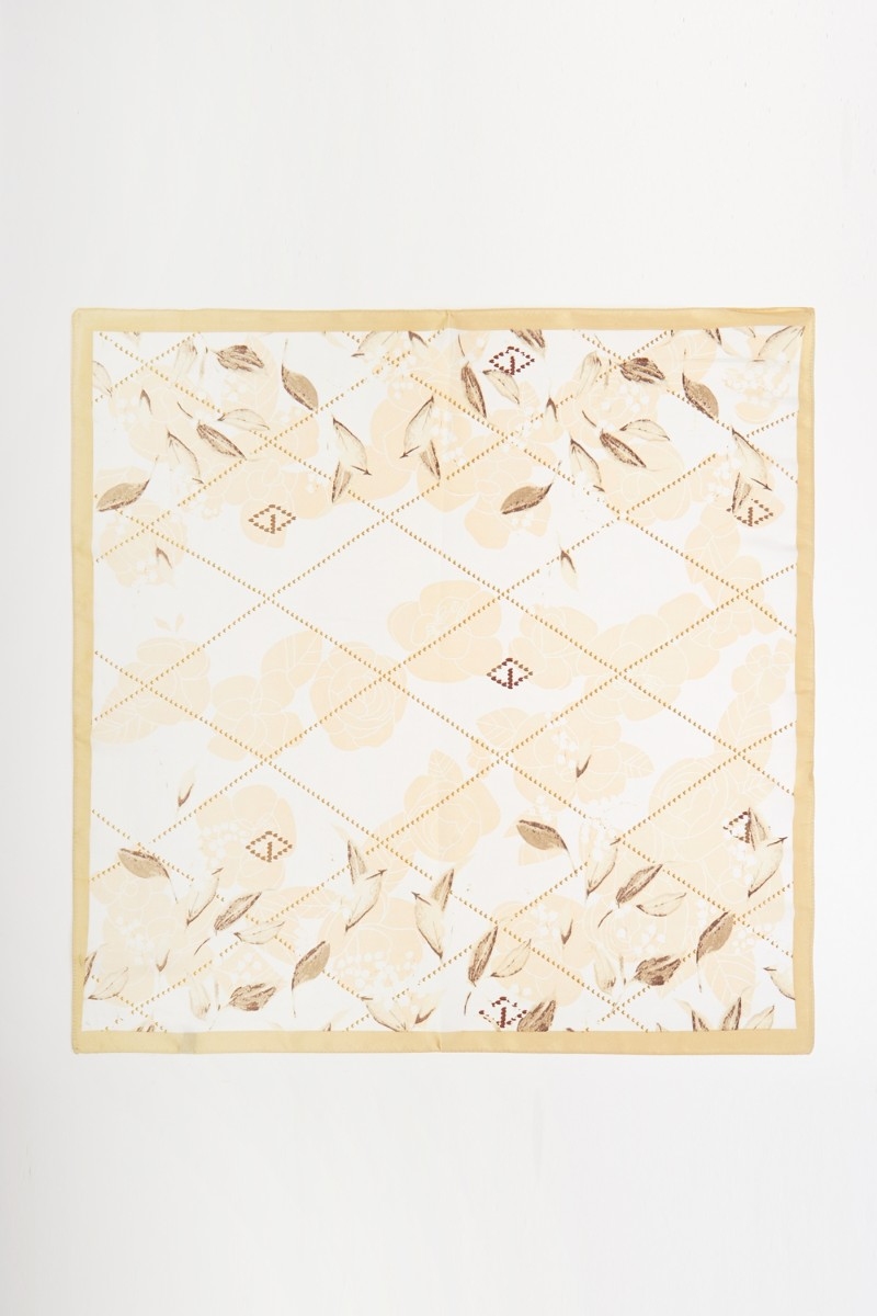 Flower Leaves Print Bandana Scarf