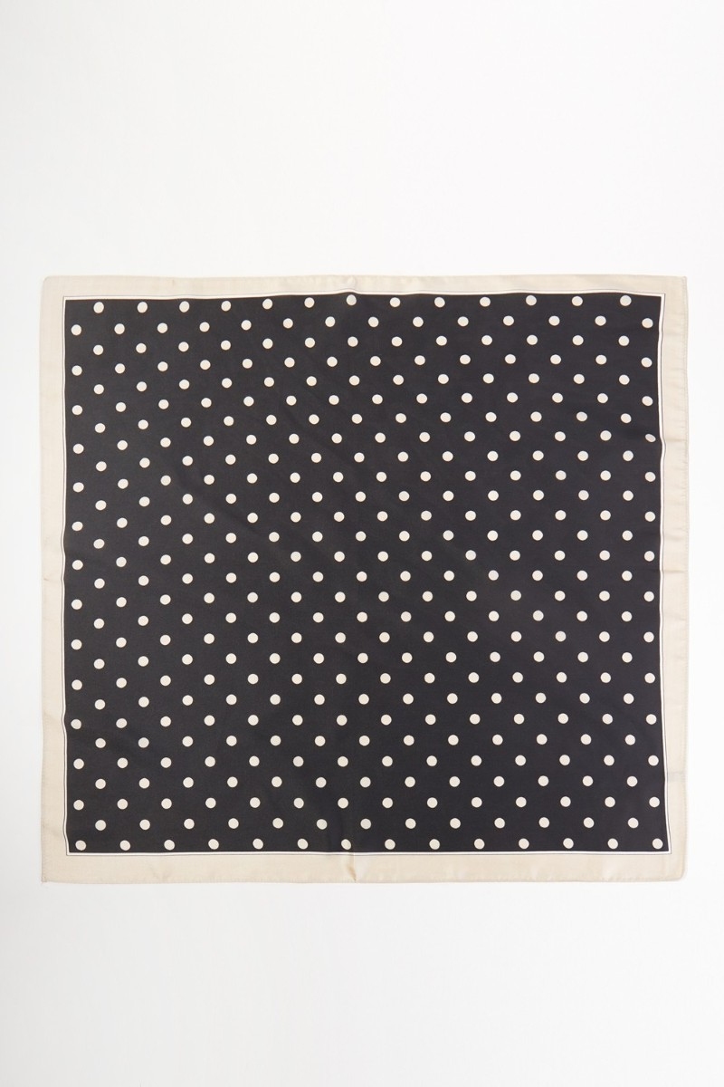 Polka Dot Print Square Scarf