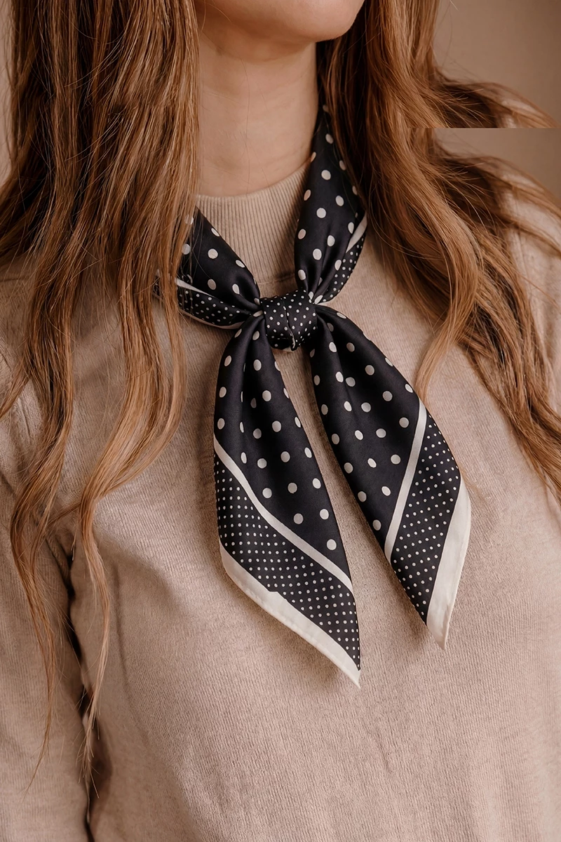 Polka Dot Theme Square Scarf