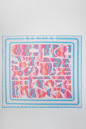 Abstract Tribal Print Square Bandana Scarf