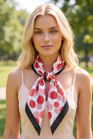 Halftone Circle Dot Square Scarf