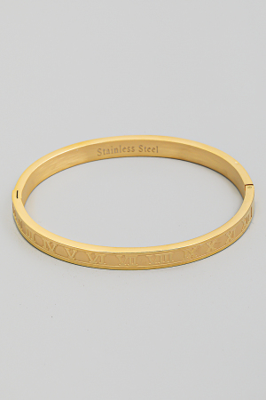 Stainless Steel Roman Numeral Bracelet
