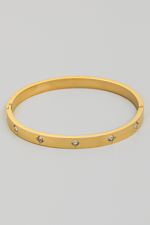 Studded Metallic Bangle Bracelet