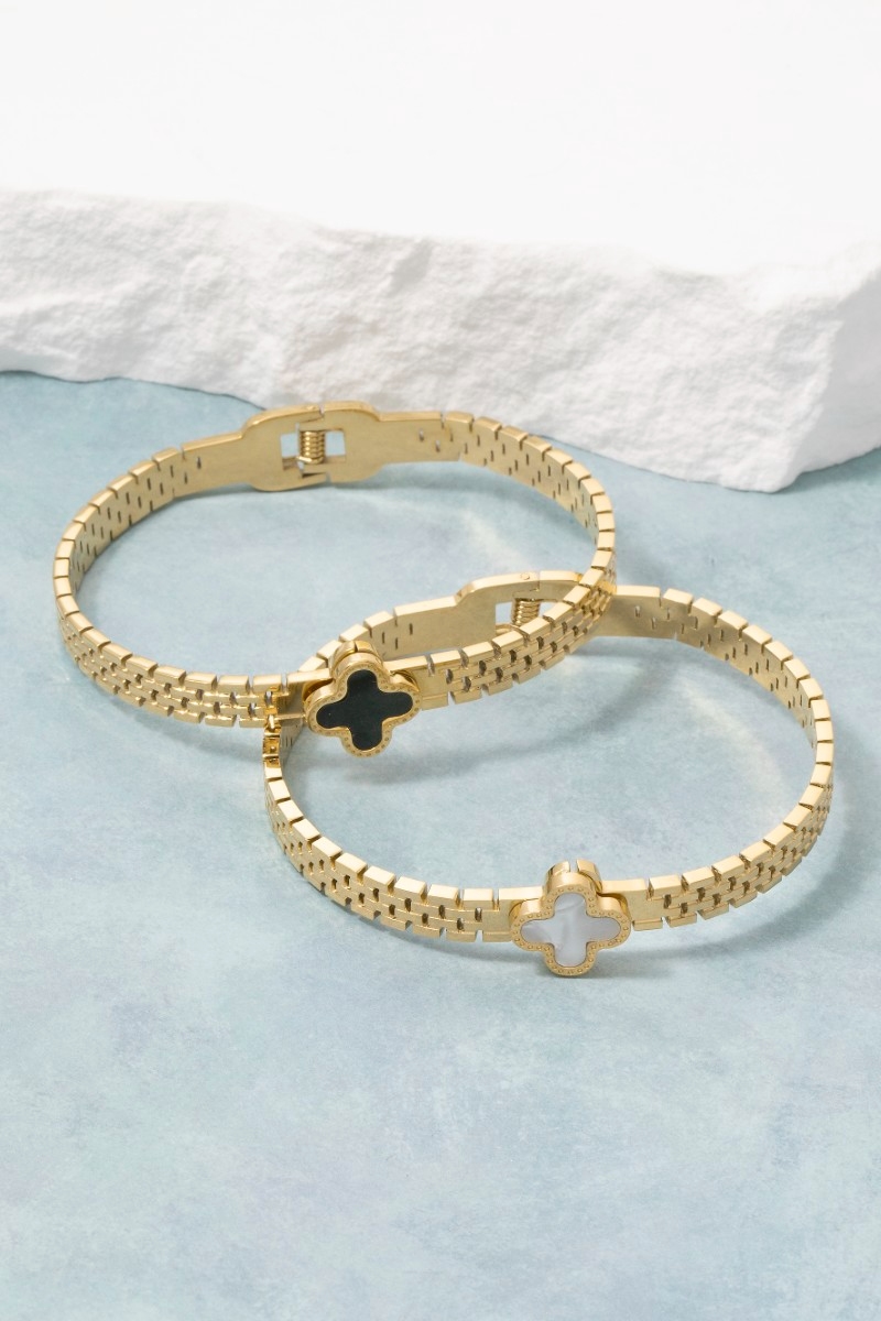 Clover Center Watch Band Chain Bracelet